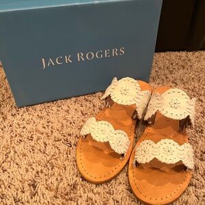 Girls Jack Rogers White Sandals